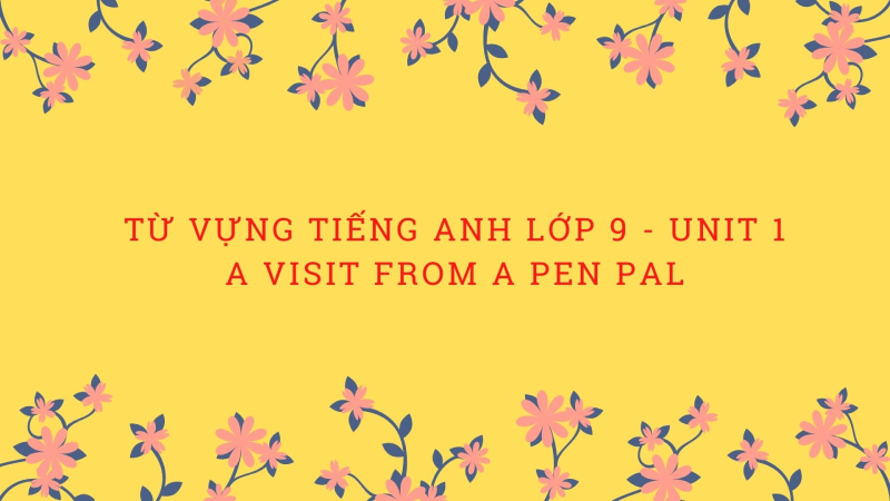 Từ vựng tiếng Anh lớp 9 - Unit 1